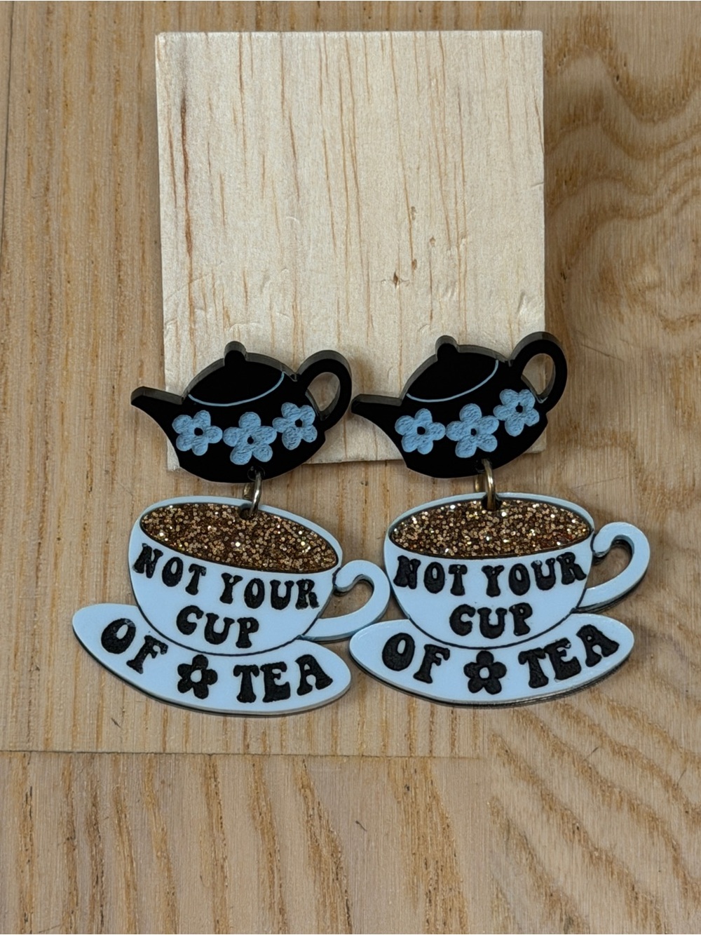 Not Your Cup of Tea Teacup & Teapot Resin Earrings
